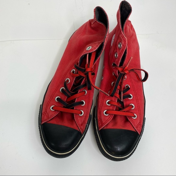 Converse Red Unisex High Top Shoes Men’s  Size 9 - Picture 2 of 9